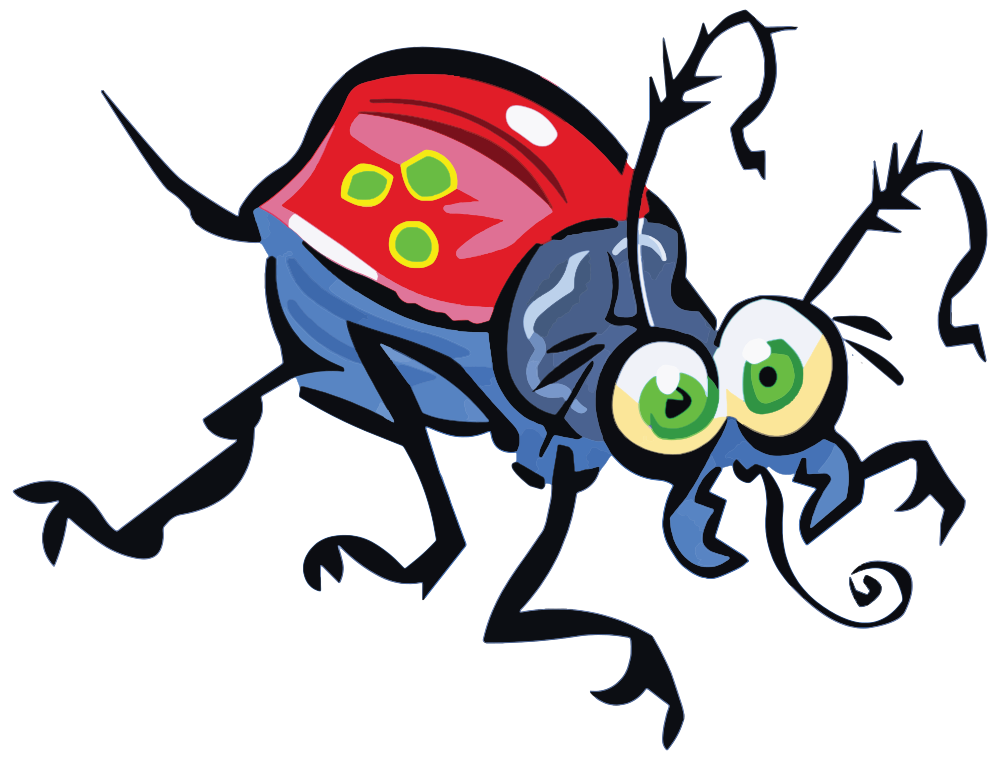 OnlineLabels Clip Art - Cartoon Beetle